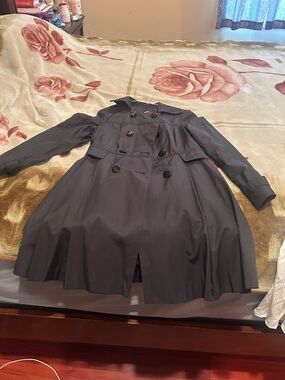 Miss Sixty Black Double-Breasted Trench Coat